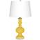 Color Plus Apothecary 30" Lemon Zest Yellow Glass Table Lamp