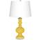 Color Plus Apothecary 30" Lemon Zest Yellow Glass Table Lamp