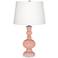 Color Plus Apothecary 30" Mellow Coral Pink Table Lamp