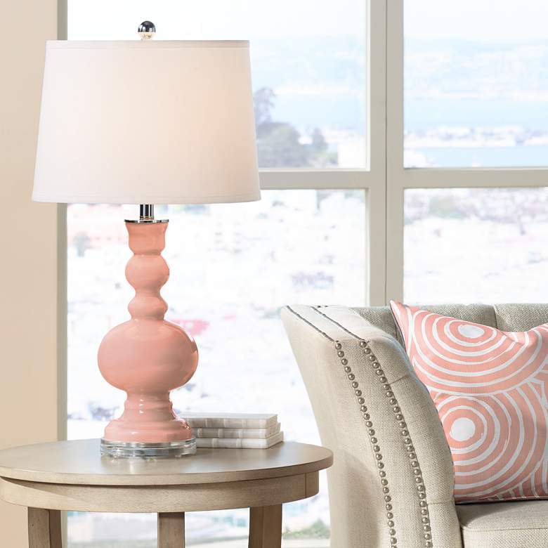 Image 1 Color Plus Apothecary 30" Mellow Coral Pink Table Lamp