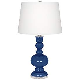 Image2 of Color Plus Apothecary 30" Monaco Blue Glass Table Lamp