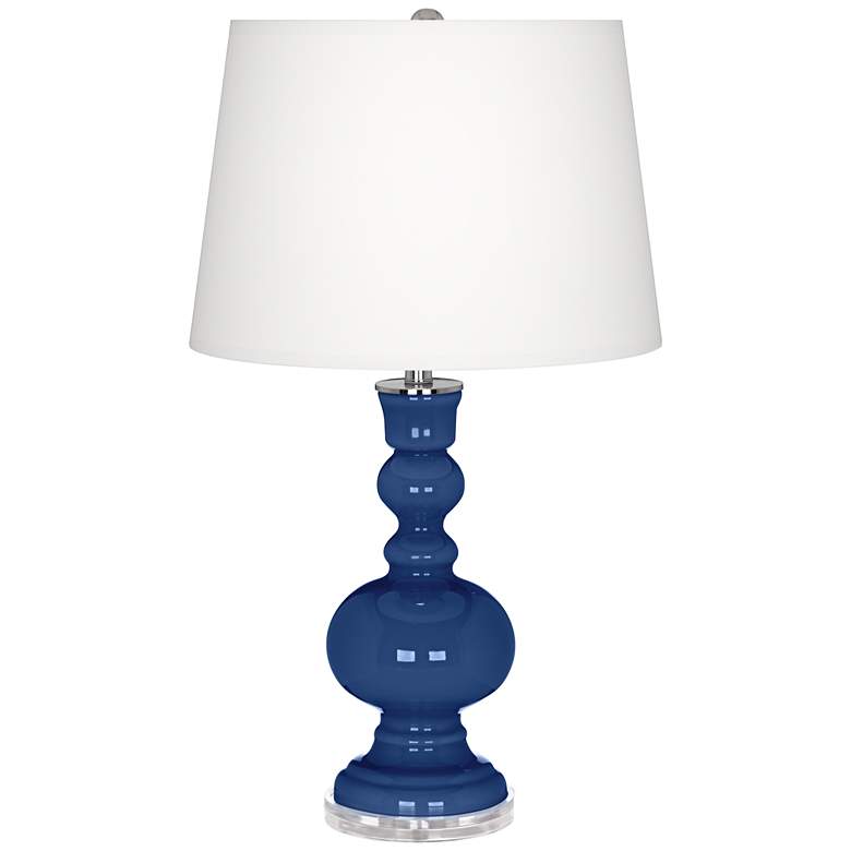 Image 2 Color Plus Apothecary 30" Monaco Blue Glass Table Lamp