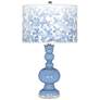 Color Plus Apothecary 30" Mosaic Shade and Placid Blue Table Lamp