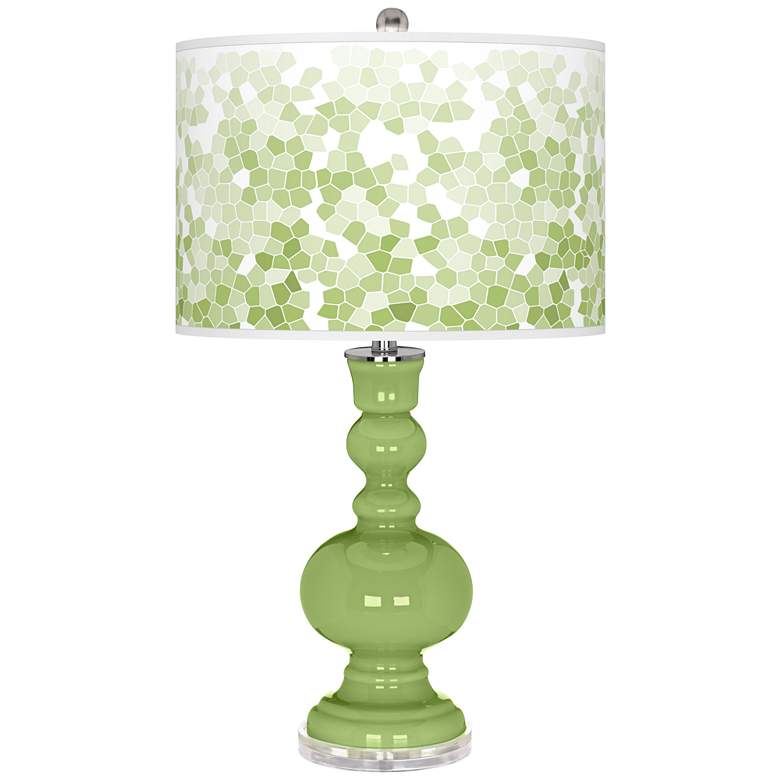 Image 1 Color Plus Apothecary 30" Mosaic Shade Lime Rickey Green Table Lamp
