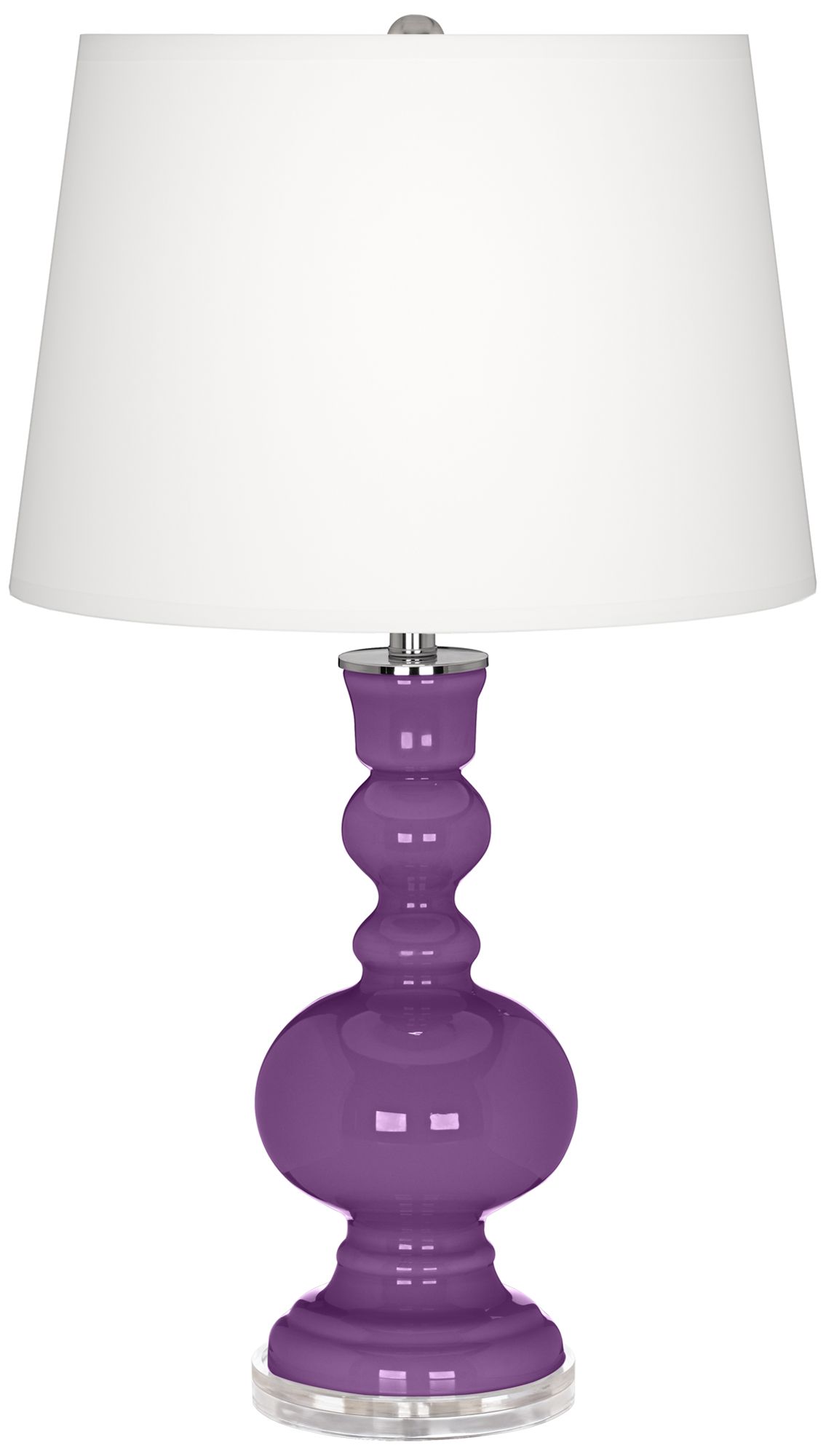 Color Plus Apothecary 30" Passionate Purple Table Lamp with USB Dimmer