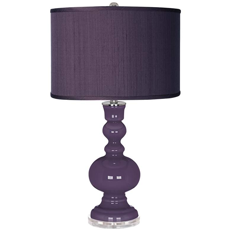 Image 1 Color Plus Apothecary 30 inch Quixotic Plum Glass Table Lamp
