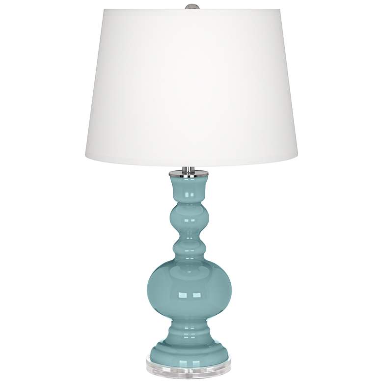 Image 2 Color Plus Apothecary 30 inch Raindrop Blue Table Lamp