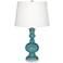 Color Plus Apothecary 30" Reflecting Pool Blue Lamp with USB Dimmer