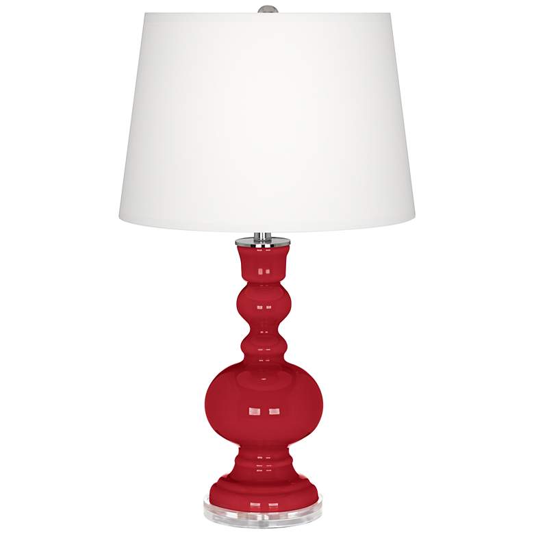 Image 3 Color Plus Apothecary 30 inch Ribbon Red Glass Table Lamp