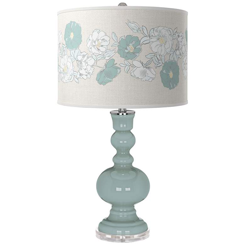 Image 1 Color Plus Apothecary 30" Rose Bouquet Aqua-Sphere Color Table Lamp