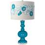 Color Plus Apothecary 30" Rose Bouquet Caribbean Sea Blue Table Lamp