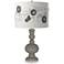 Color Plus Apothecary 30" Rose Bouquet Gauntlet Gray Table Lamp