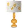 Color Plus Apothecary 30" Rose Bouquet Marigold Yellow Table Lamp