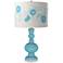 Color Plus Apothecary 30" Rose Bouquet Nautilus Blue Table Lamp