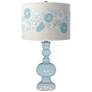 Color Plus Apothecary 30" Rose Bouquet Vast Sky Blue Table Lamp