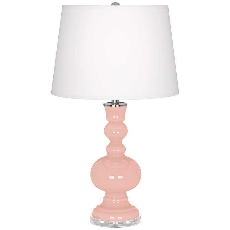 Image 2 Color Plus Apothecary 30" Rose Pink Glass Table Lamp