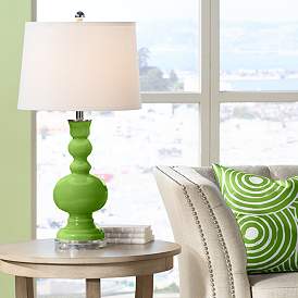 Image1 of Color Plus Apothecary 30" Rosemary Green Glass Table Lamp