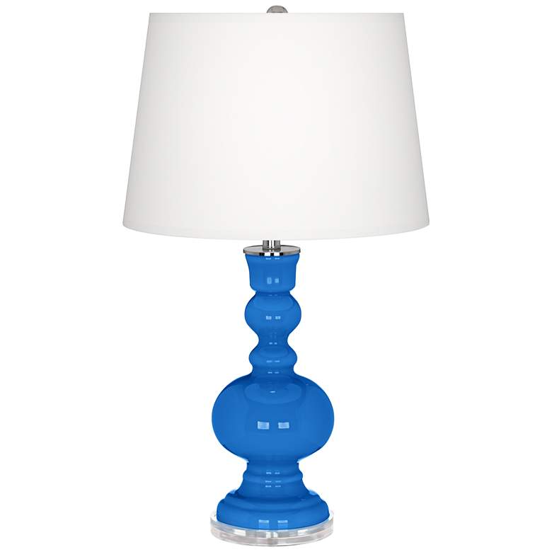 Image 2 Color Plus Apothecary 30 inch Royal Blue Glass Table Lamp