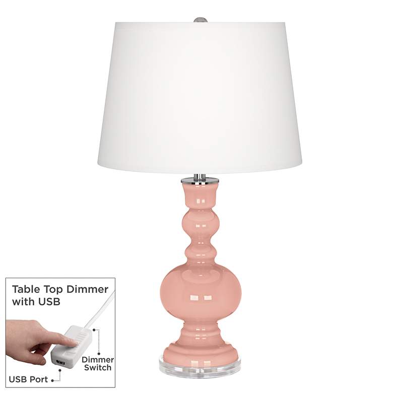 Image 1 Color Plus Apothecary 30" Rustique Table Lamp with USB Dimmer