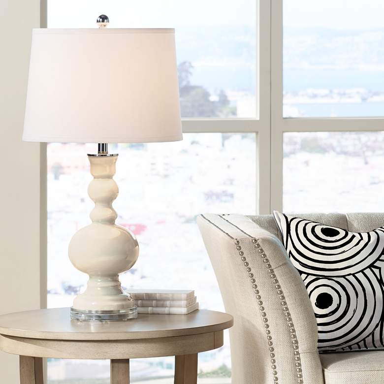 Image 1 Color Plus Apothecary 30" Steamed Milk White Table Lamp