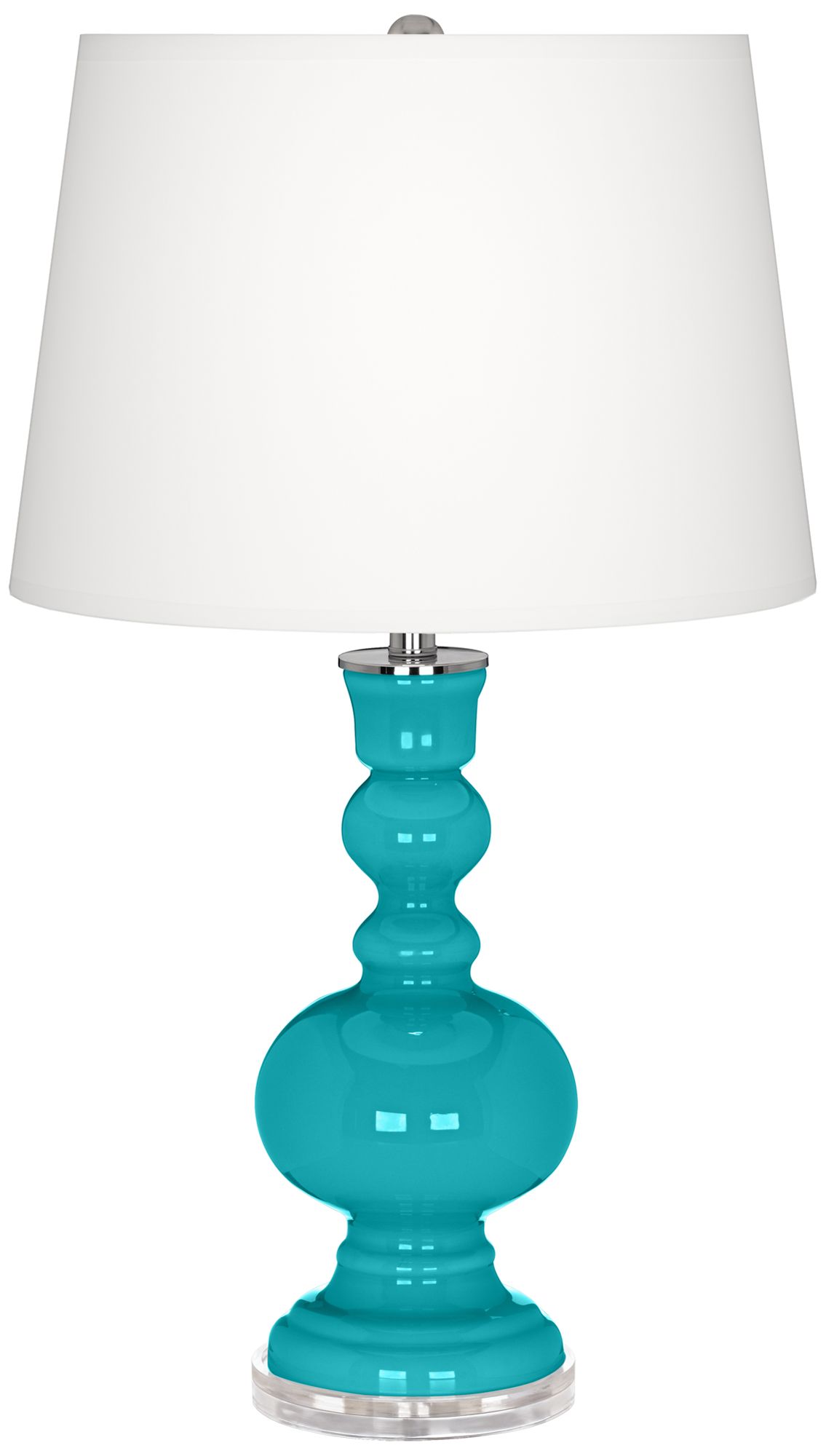 Color Plus Apothecary 30" Surfer Blue Table Lamp with USB Dimmer