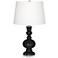 Color Plus Apothecary 30" Tricorn Black Glass Table Lamp