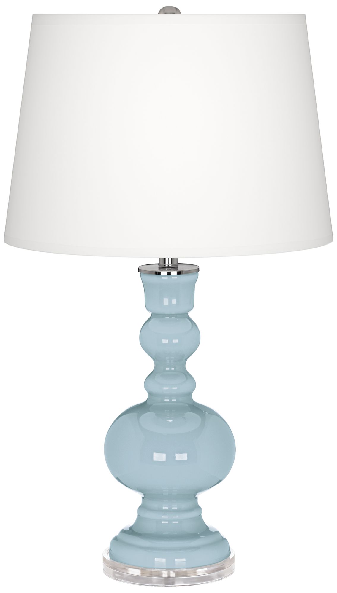 Color Plus Apothecary 30" Vast Sky Blue Table Lamp with USB Dimmer