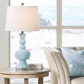 Image1 of Color Plus Apothecary 30" Vast Sky Blue Table Lamp