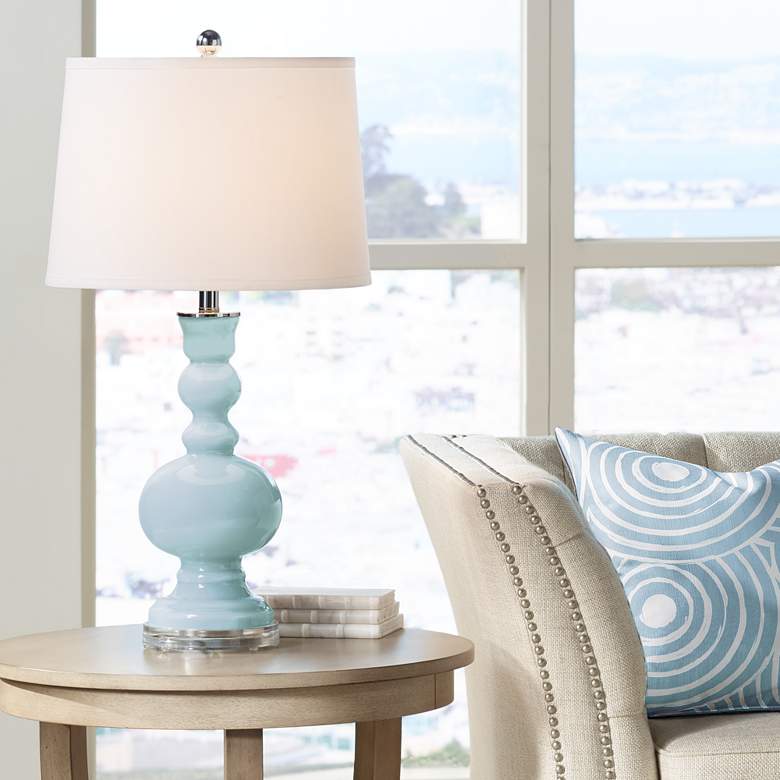 Image 1 Color Plus Apothecary 30" Vast Sky Blue Table Lamp