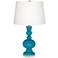 Color Plus Apothecary 30" White Shade Caribbean Sea Blue Table Lamp