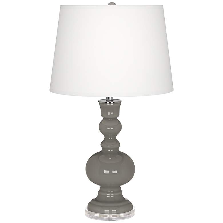 Image 2 Color Plus Apothecary 30" White Shade Gauntlet Gray Table Lamp
