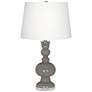 Color Plus Apothecary 30" White Shade Gauntlet Gray Table Lamp