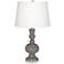 Color Plus Apothecary 30" White Shade Gauntlet Gray Table Lamp
