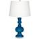 Color Plus Apothecary 30" White Shade Mykonos Blue Table Lamp