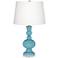 Color Plus Apothecary 30" White Shade Nautilus Blue Table Lamp