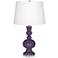 Color Plus Apothecary 30" White Shade Quixotic Plum Purple Table Lamp