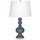 Color Plus Apothecary 30" White Shade Smoky Blue Table Lamp
