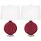 Color Plus Carrie 26 1/2" Antique Red Table Lamps Set of 2
