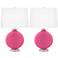 Color Plus Carrie 26 1/2" Blossom Pink Table Lamps Set of 2