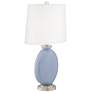 Color Plus Carrie 26 1/2" Blue Sky Lamps Set of 2 with USB Dimmers