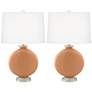 2_Color Plus Carrie 26 1/2" Burnt Almond Brown Table Lamps Set of 2