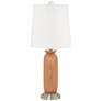 4_Color Plus Carrie 26 1/2" Burnt Almond Brown Table Lamps Set of 2 more views