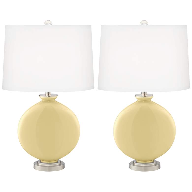 Image 2 Color Plus Carrie 26 1/2" Butter Up Yellow Modern Table Lamps Set of 2