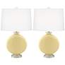2_Color Plus Carrie 26 1/2" Butter Up Yellow Modern Table Lamps Set of 2