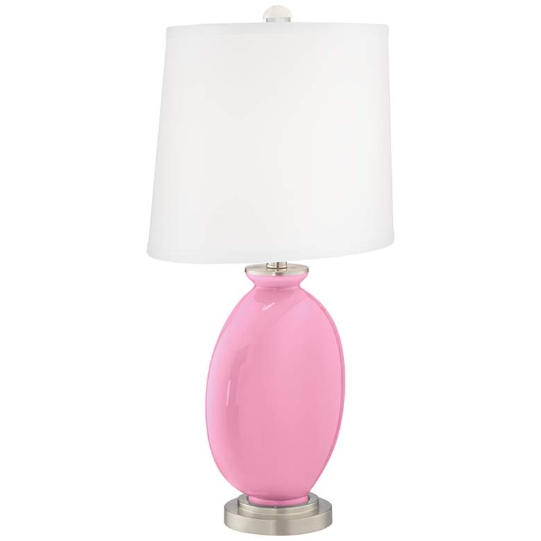 Image 3 Color Plus Carrie 26 1/2" Candy Pink Glass Table Lamps Set of 2 more views