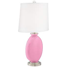 Image3 of Color Plus Carrie 26 1/2" Candy Pink Glass Table Lamps Set of 2 more views