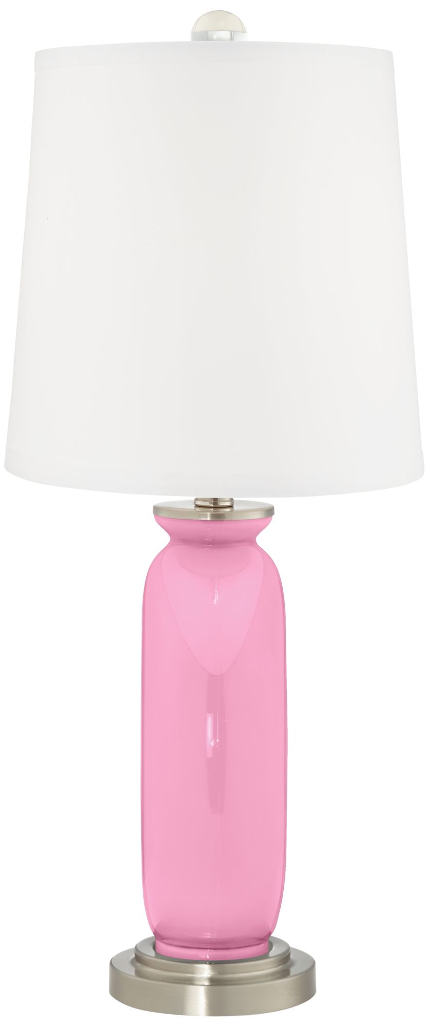 Image 4 Color Plus Carrie 26 1/2" Candy Pink Glass Table Lamps Set of 2 more views
