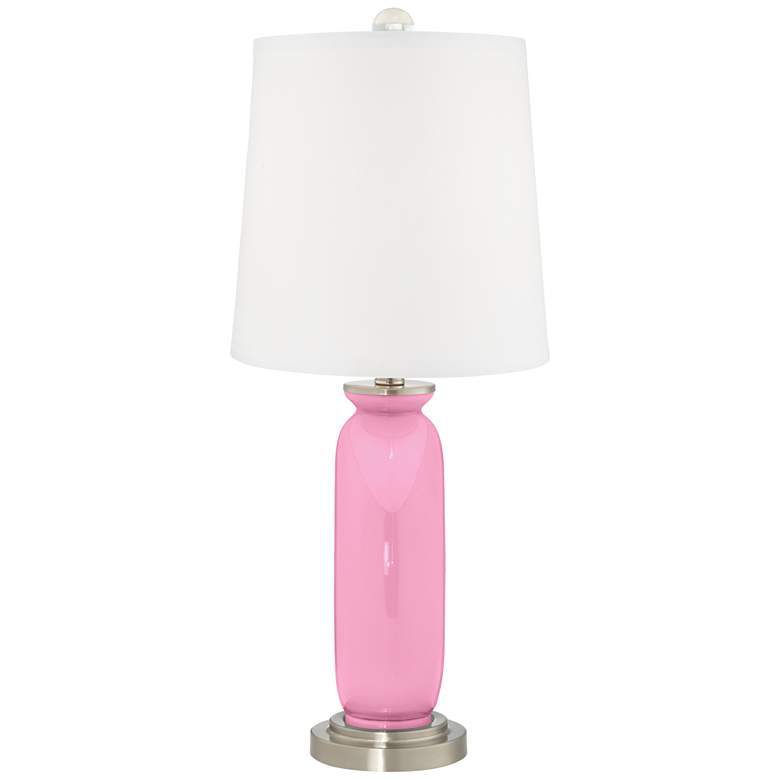 Image 4 Color Plus Carrie 26 1/2" Candy Pink Glass Table Lamps Set of 2 more views