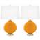Color Plus Carrie 26 1/2" Carnival Orange Table Lamps Set of 2