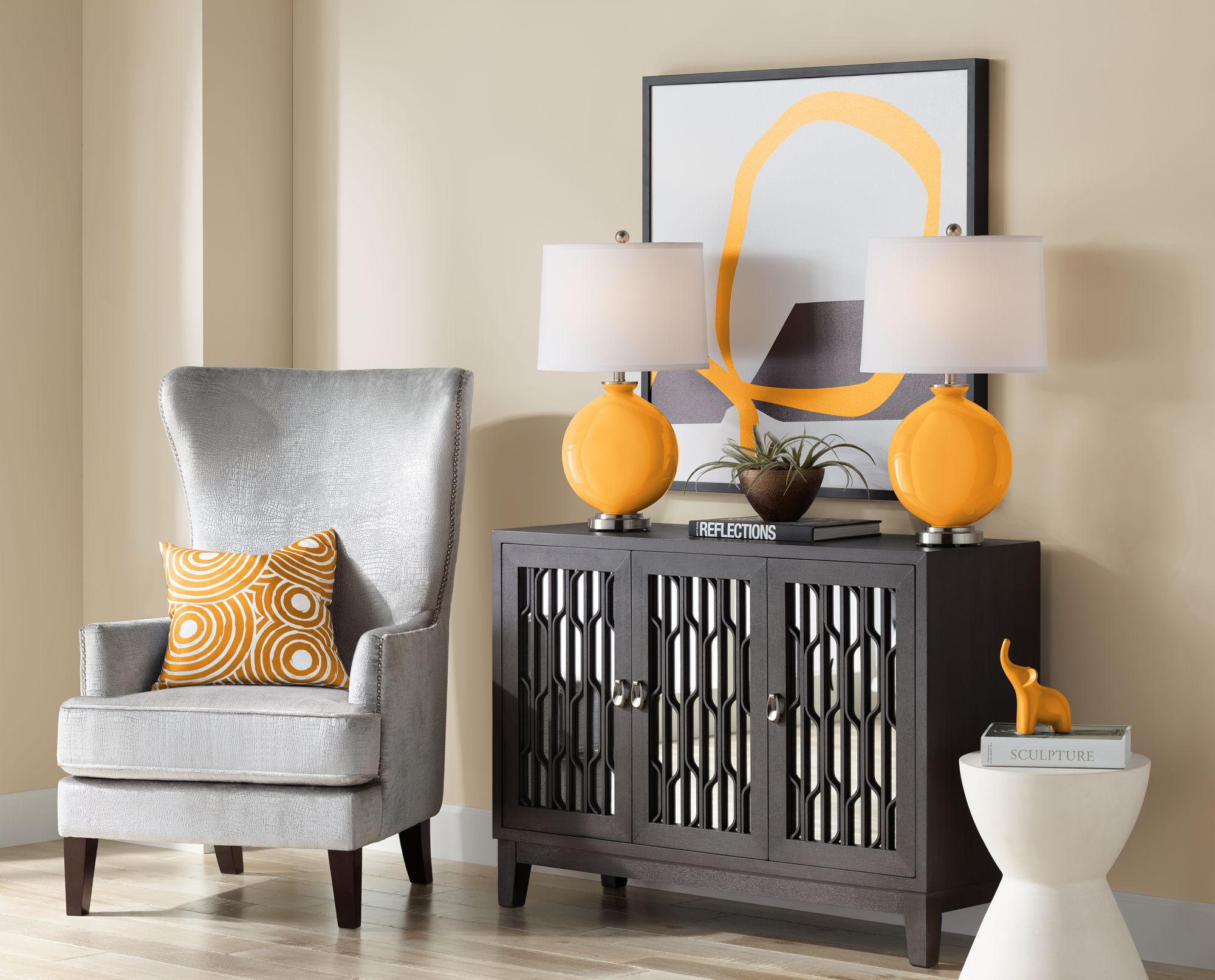 Image 5 Color Plus Carrie 26 1/2" Carnival Orange Table Lamps Set of 2 more views